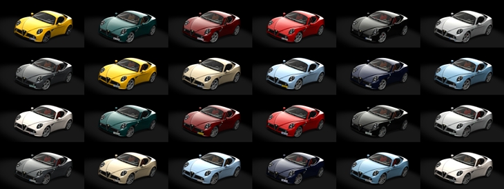 Assetto Corsa Alfa Romeo 8C Color Variants 03