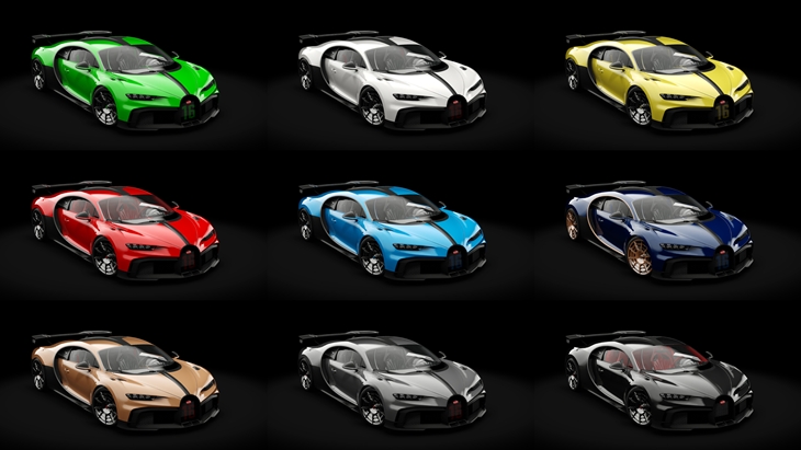 Assetto Corsa Bugatti Chiron Pur Sport 2020 Color Variants 02