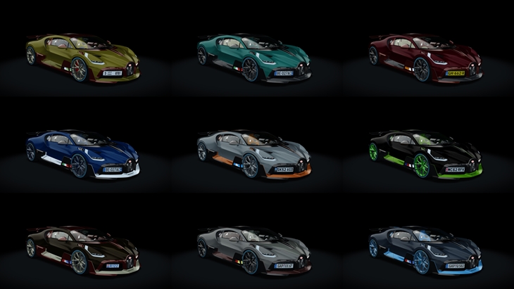 Assetto Corsa Bugatti Divo Color Variants 02