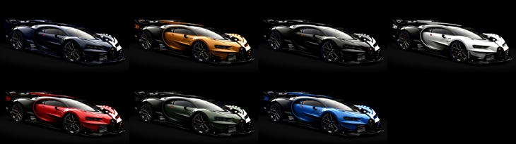 Assetto Corsa Bugatti VGT Color Variants 02