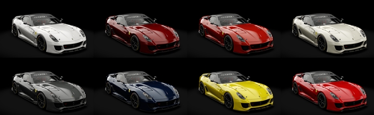 Assetto Corsa Ferrari 599XX 2010 Color Variants 02