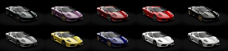 Assetto Corsa Ferrari F430 Scuderia Color Variants 02
