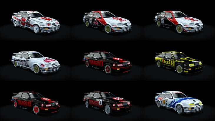 Assetto Corsa Ford Sierra RS500 DTM 90s Color Variants 02