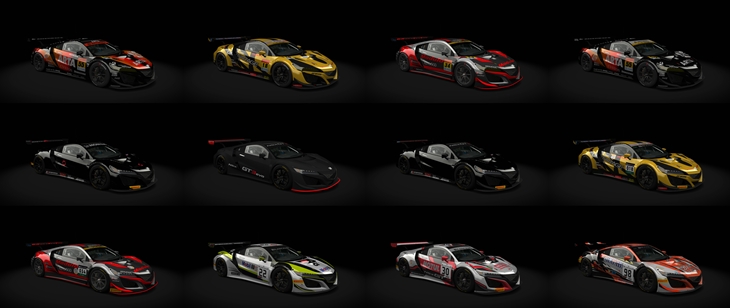 Assetto Corsa Honda NSX GT3 Evo Color Variants 02