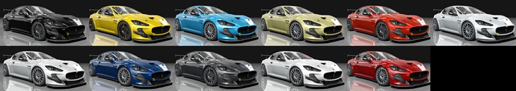 Assetto Corsa Maserati GranTurismo MC GT3 Corsa Color Variants 02