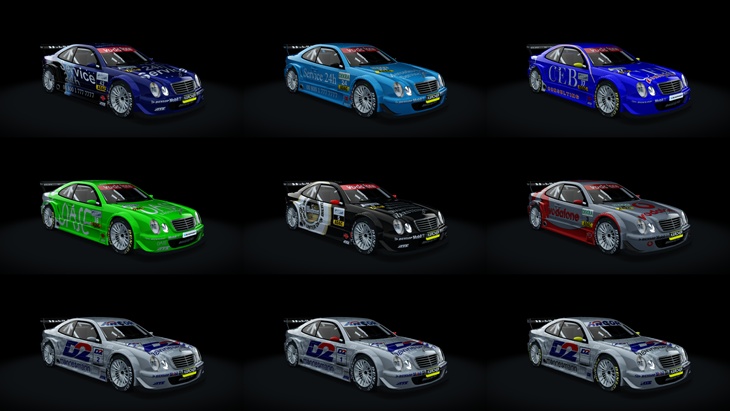 Assetto Corsa Mercedes-Benz CLK DTM 2002 Color Variants 02