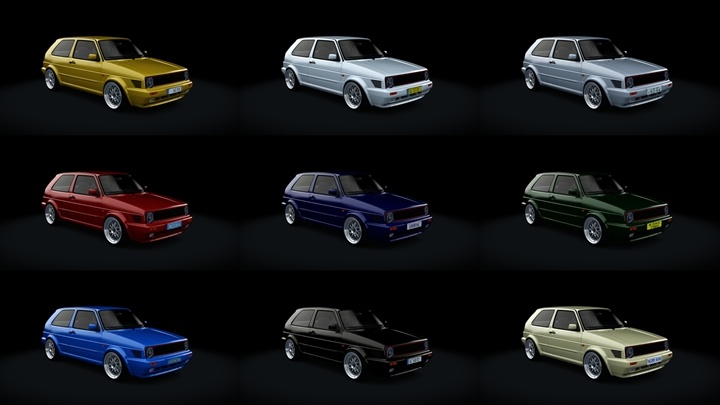 Assetto Corsa Volkswagen Golf Mk2 Tuned Color Variants 02