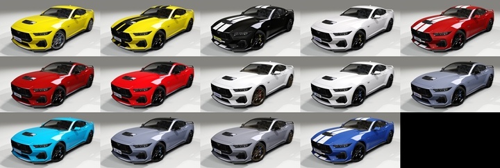 Assetto Corsa Ford Mustang 2024 Color Variants 02