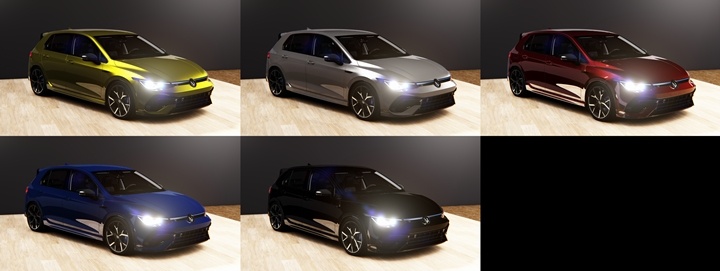 Assetto Corsa Volkswagen Golf R Mk8 Color Variants 02