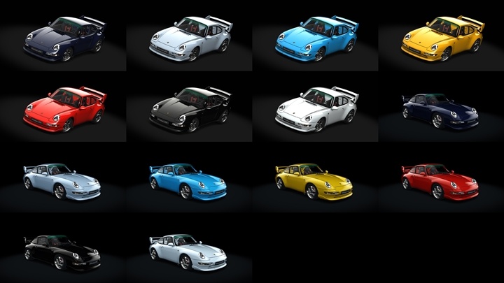 Assetto Corsa Porsche 911 Carrera RS Club Sport (993) Color Variants 02