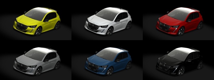 Assetto Corsa Peugeot 208 GT-line Color Variants 02