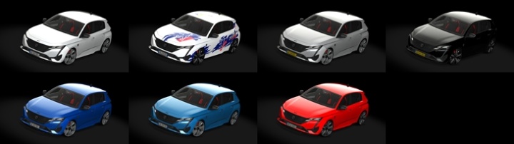 Assetto Corsa Peugeot 308 2022 Color Variants 02
