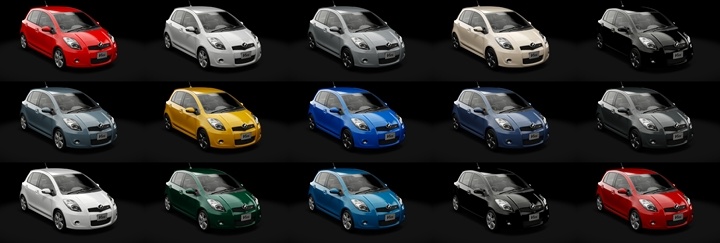 Assetto Corsa Toyota Vitz RS 1.5 2007 Color Variants 02