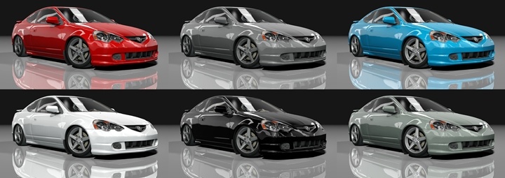 Assetto Corsa Acura RSX Type-S 2002 Color Variants 02
