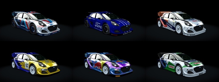 Assetto Corsa Ford Puma Rally1 2022 Color Variants 02