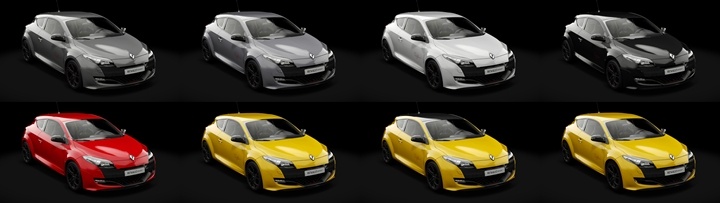 Assetto Corsa Renault Sport Megane R.S. Trophy 2012 Color Variants 02