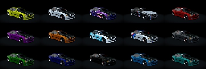Assetto Corsa BMW E36 M3 Color Variants 02