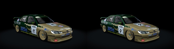 Assetto Corsa Peugeot 406 BTCC 1998 Color Variants