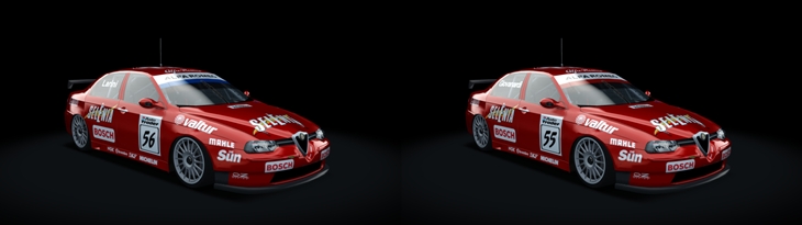 Assetto Corsa Alfa Romeo 156 GTA 1998 BTCC Color Variants 02