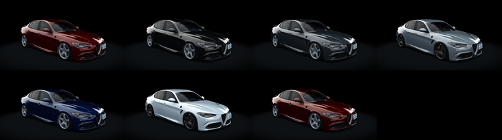 Assetto Corsa Alfa Romeo Giulia Quadrifoglio Color Variants 02