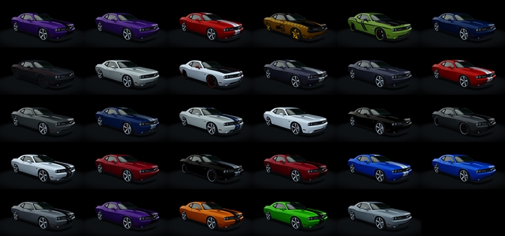 Assetto Corsa Dodge Challenger SRT-8 392 Color Variants 03