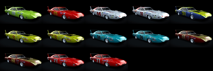 Assetto Corsa Dodge Charger Daytona Nascar Color Variants 02
