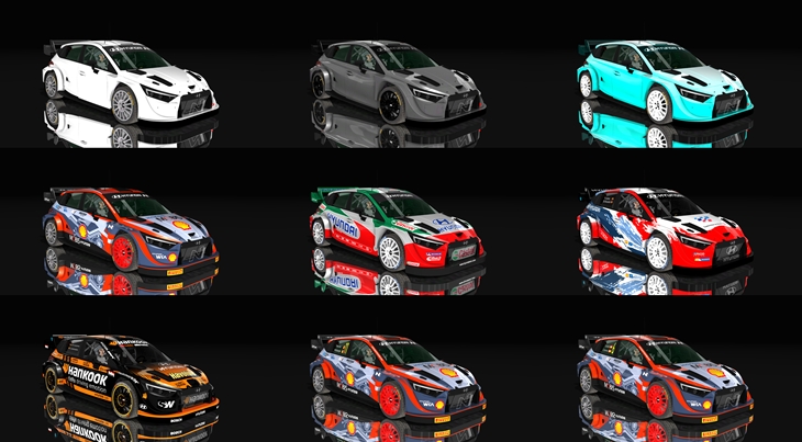 Assetto Corsa Hyundai I20 Rally1 2022 Color Variants 02
