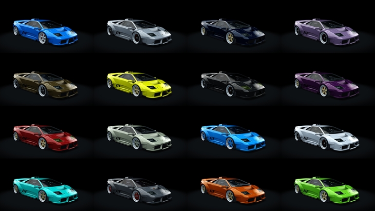 Assetto Corsa Lamborghini Diablo GT Widebody Color Variants 02