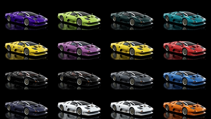 Assetto Corsa Lamborghini Diablo GT1 Stradale Color Variants 02