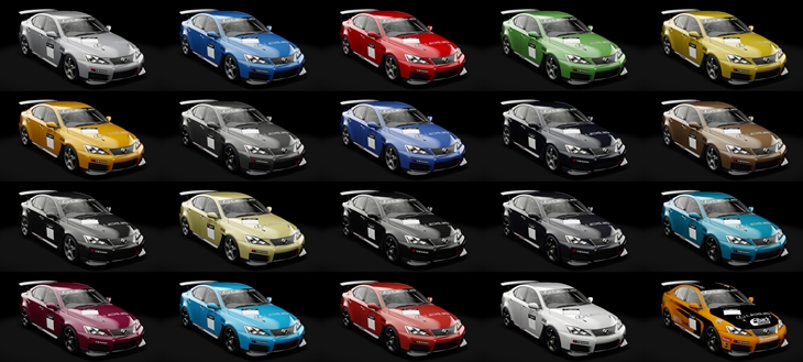 Assetto Corsa Lexus IS F CUP Color Variants 03