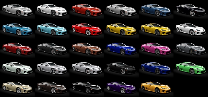 Assetto Corsa Lexus LFA Color Variants 03