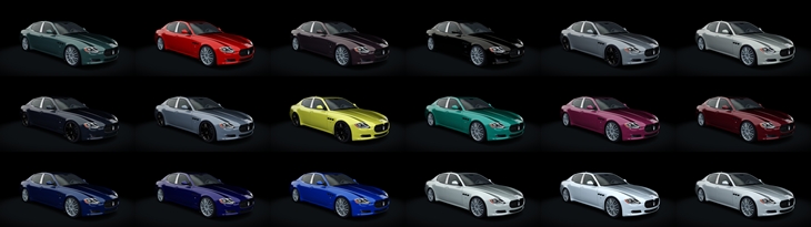 Assetto Corsa Maserati Quattroporte Sport GT-S Color Variants 02