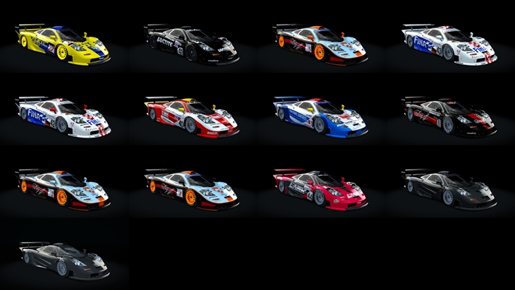 Assetto Corsa McLaren F1 GTR Longtail Color Variants 02