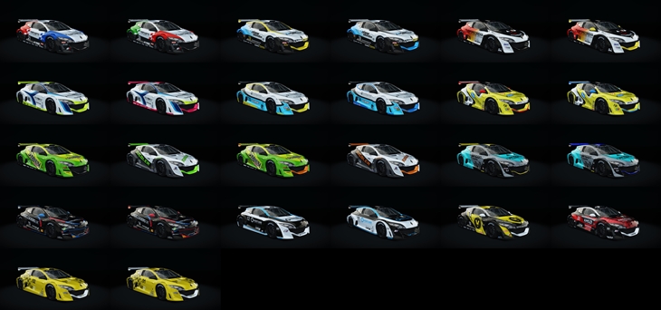 Assetto Corsa Renault Megane Trophy 16 Color Variants 03