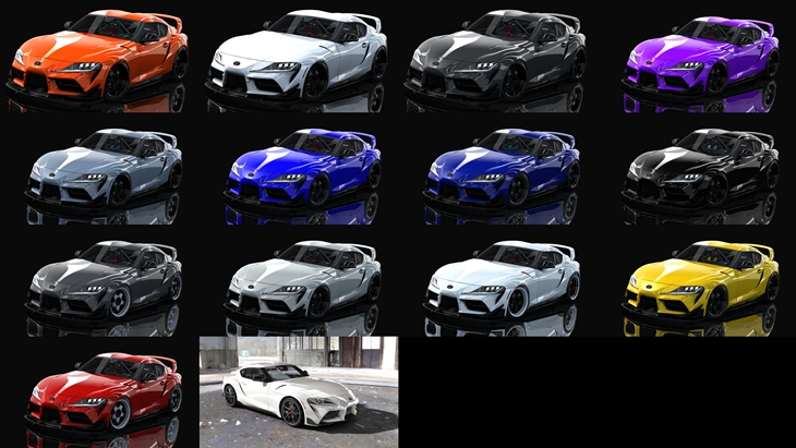 Assetto Corsa Toyota Supra GR A90 2JZ Color Variants 02