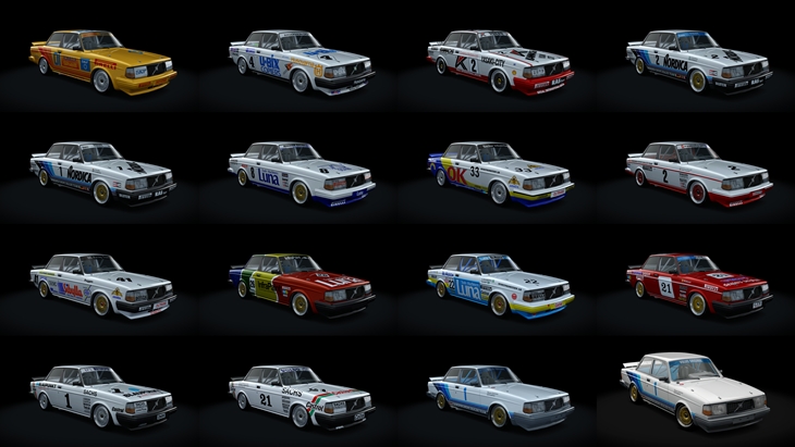 Assetto Corsa WTCC 1987 Volvo 240 Color Variants 02