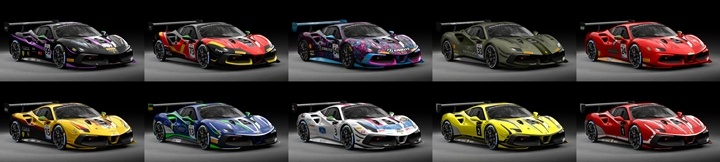 Assetto Corsa Ferrari 488 Challenge EVO GT2 Color Variants 02