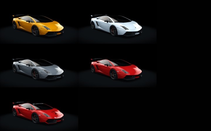 Assetto Corsa Lamborghini Gallardo LP 570-4 Super Trofeo Stradale 2011 Color Variants