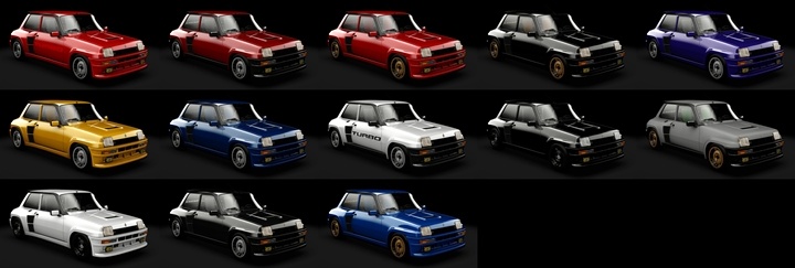 Assetto Corsa Renault 5 Turbo R Color Variants 02