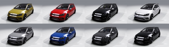 Assetto Corsa Volkswagen Golf R 7.5 UKSM Color Variants 02