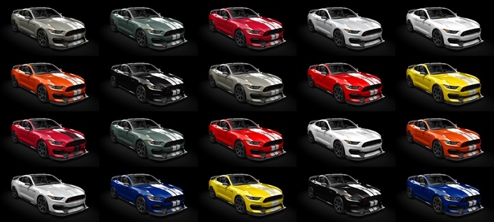 Assetto Corsa Ford Mustang Shelby GT350R 2016 Color Variants 03