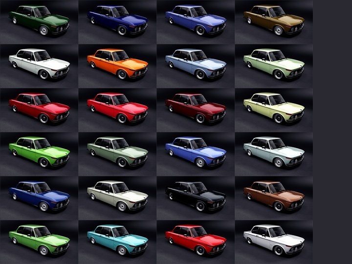 Assetto Corsa BMW 2002 Color Variants