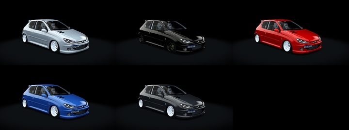 Assetto Corsa Peugeot 206 Color Variants 02