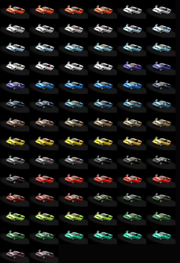 Assetto Corsa Lamborghini Miura P400 SV Color Variants