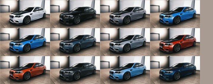 Assetto Corsa BMW M5 (F10) Color Variants