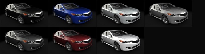 Assetto Corsa Acura TSX 2010 Color Variants