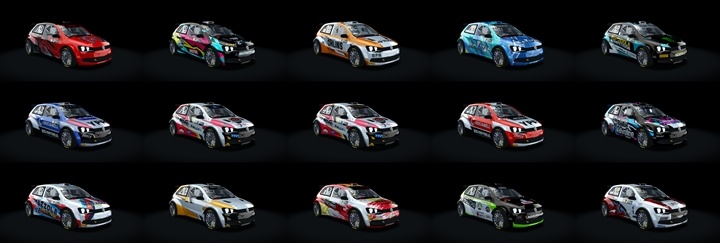 Assetto Corsa Volkswagen Gol Maxi Rally Color Variants 02