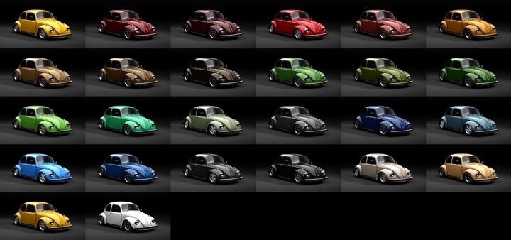 Assetto Corsa Volkswagen Fusca Turbo Color Variants 03