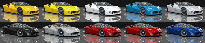 Assetto Corsa Ford GT90 Color Variants