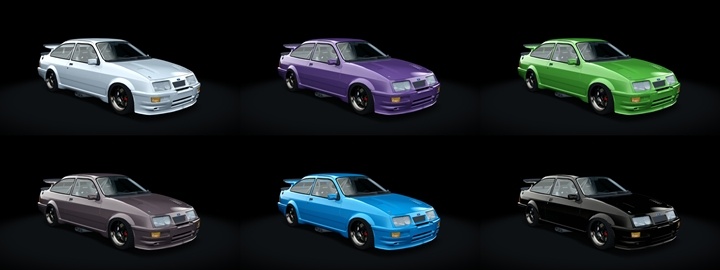Assetto Corsa Ford Sierra RS500 Drift Color Variants